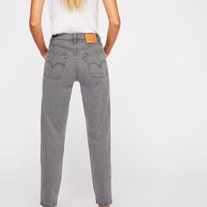 Levi’s Grey Stone 501 High Straight Jeans